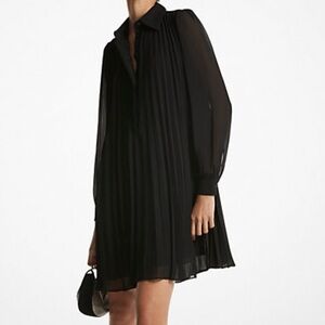 Michael Kors Georgette Pleated shirt dress